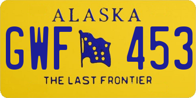 AK license plate GWF453