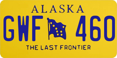 AK license plate GWF460