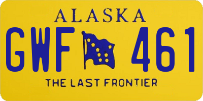 AK license plate GWF461