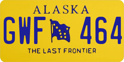 AK license plate GWF464