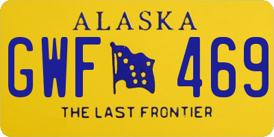 AK license plate GWF469