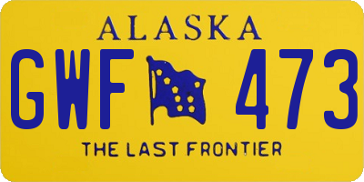 AK license plate GWF473