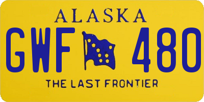 AK license plate GWF480