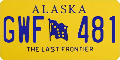 AK license plate GWF481