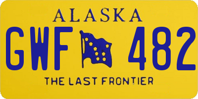 AK license plate GWF482