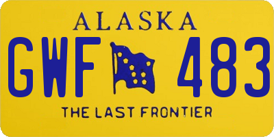 AK license plate GWF483