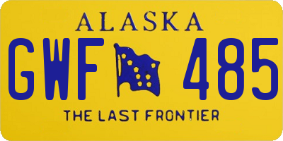 AK license plate GWF485