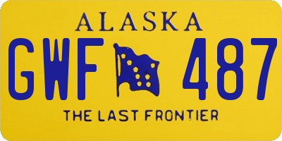 AK license plate GWF487