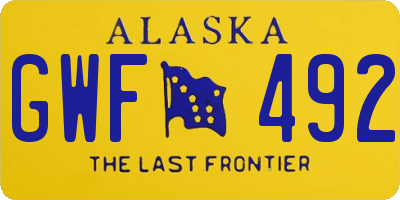 AK license plate GWF492