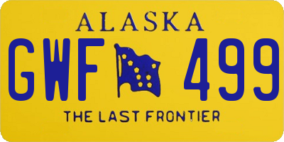 AK license plate GWF499