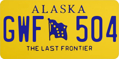 AK license plate GWF504