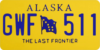 AK license plate GWF511