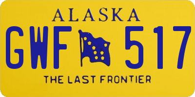 AK license plate GWF517