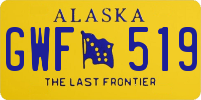 AK license plate GWF519