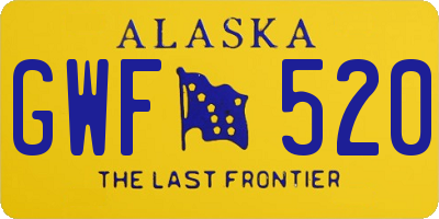 AK license plate GWF520