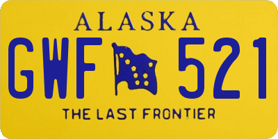 AK license plate GWF521