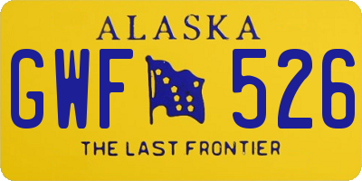 AK license plate GWF526