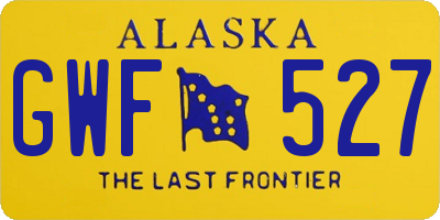 AK license plate GWF527