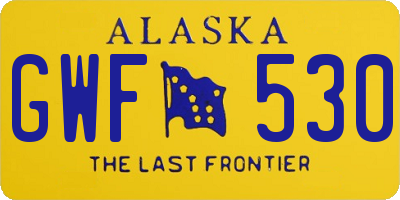 AK license plate GWF530