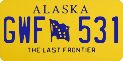 AK license plate GWF531
