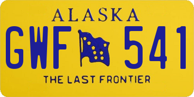 AK license plate GWF541