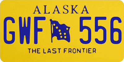 AK license plate GWF556