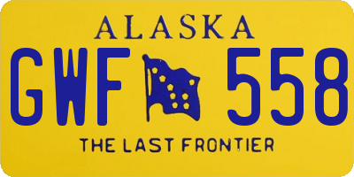 AK license plate GWF558