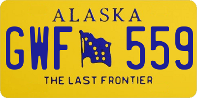 AK license plate GWF559