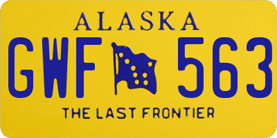 AK license plate GWF563