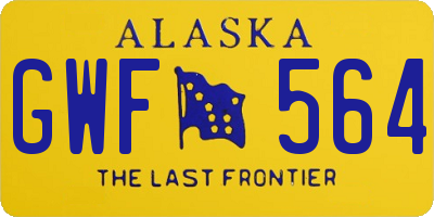 AK license plate GWF564