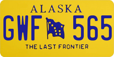 AK license plate GWF565