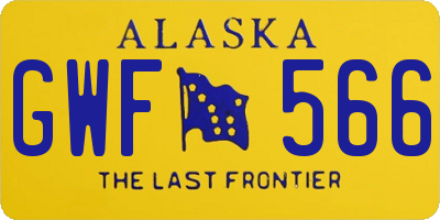 AK license plate GWF566