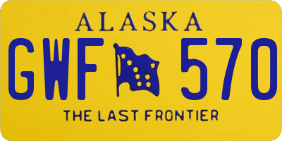 AK license plate GWF570