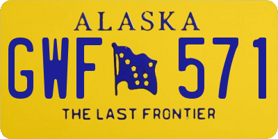 AK license plate GWF571