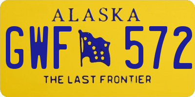 AK license plate GWF572