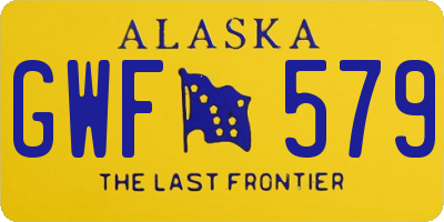 AK license plate GWF579