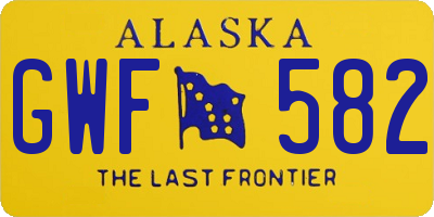 AK license plate GWF582