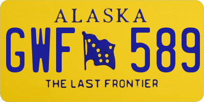 AK license plate GWF589