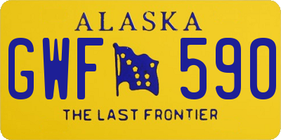 AK license plate GWF590