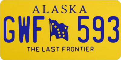 AK license plate GWF593