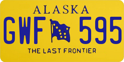 AK license plate GWF595