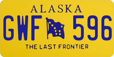 AK license plate GWF596