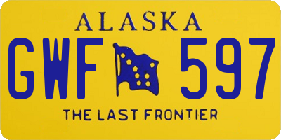 AK license plate GWF597