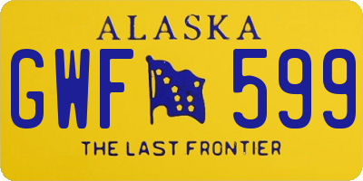 AK license plate GWF599