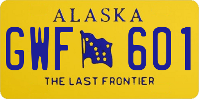 AK license plate GWF601