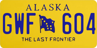 AK license plate GWF604