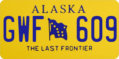 AK license plate GWF609