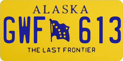 AK license plate GWF613