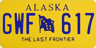 AK license plate GWF617