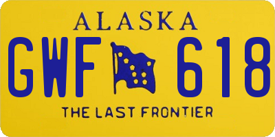 AK license plate GWF618